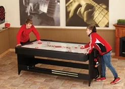 Fat Cat Original 3-in-1 Pockey Multi-Game Table – Air Hockey, Billiards, Table Tennis Green