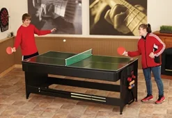 Fat Cat Original 3-in-1 Pockey Multi-Game Table – Air Hockey, Billiards, Table Tennis Green