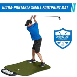 Fiberbuilt Golf Hourglass Hitting Mat Premium Green