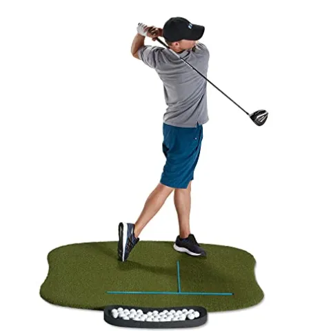 Fiberbuilt Golf Hourglass Hitting Mat Green