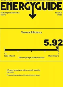 FibroPool Swimming Pool Heat Pump FH255 55,000 BTU Gray