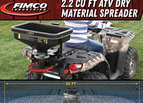 Fimco ATV Dry Material Spreader 12V Polymer Hopper 145 lbs