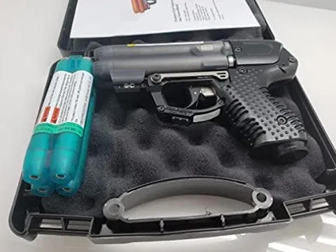 FIRESTORM JPX 6C-S Black Bundle Pepper Spray with Practice Magazine and Holster