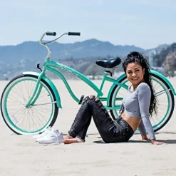 Firmstrong Bella Classic Women’s Beach Cruiser Bicycle Mint Green