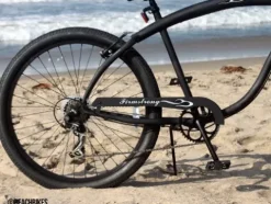 Firmstrong Bruiser Man Seven Speed Beach Cruiser Bicycle Matte Black