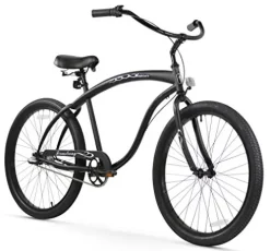Firmstrong Bruiser Man 3-Speed Beach Cruiser Bicycle Matte Black
