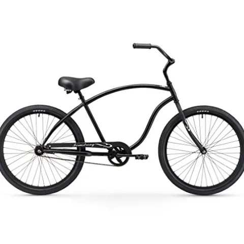 Firmstrong Chief Man Single Speed Beach Cruiser Bicycle Matte Black