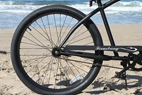 Firmstrong Chief Man Single Speed Beach Cruiser Bicycle Matte Black