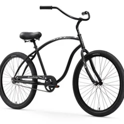 Firmstrong Chief Man Single Speed Beach Cruiser Bicycle Matte Black
