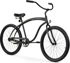 Firmstrong Men’s Beach Cruiser Bike 21-Speed 26-Inch Matte Black