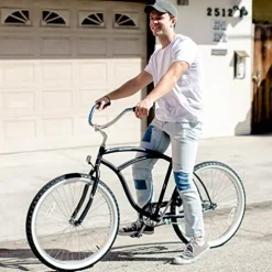 Firmstrong Urban Men’s Beach Cruiser Bike Single Speed 26 Inch Matte Black