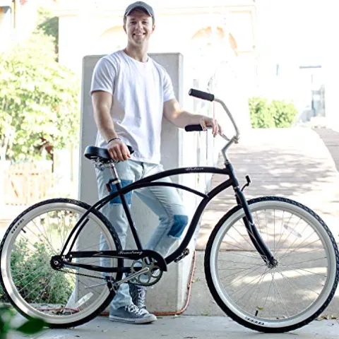 Firmstrong Urban Men’s Beach Cruiser Bike Single Speed 26 Inch Matte Black