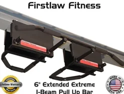 Firstlaw Fitness 6″ Extended Extreme I-Beam Pull Up Bar Black