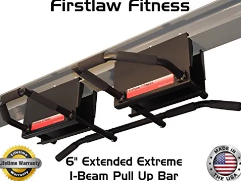 Firstlaw Fitness 6″ Extended Extreme I-Beam Pull Up Bar Black