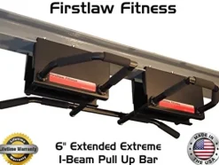 Firstlaw Fitness 6″ Extended Extreme I-Beam Pull Up Bar Black