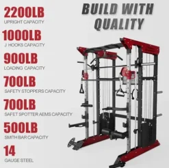 Fitness Dreamer Home Gym Smith Machine Red