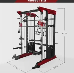 Fitness Dreamer Home Gym Smith Machine Red