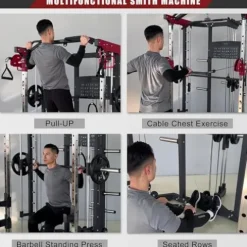 Fitness Dreamer Leg Developer Home Gym Smith Linear Bearing Cage Weight Lifting Machine Red