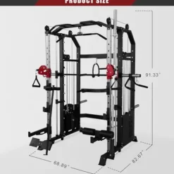 Fitness Dreamer Smith Machine Upper Body Strength Training Equipment Leg Developer Red