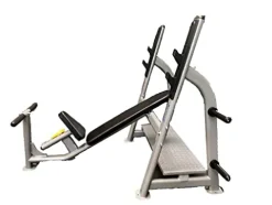 Fitness First Adjustable Incline Bench with Olympic Weight Plate Storage Black