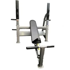 Fitness First Adjustable Incline Bench with Olympic Weight Plate Storage Black