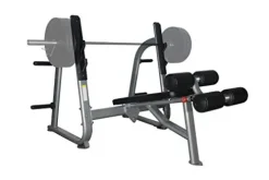 Fitness First Decline Bench Press with Olympic Weight Plate Storage Silver