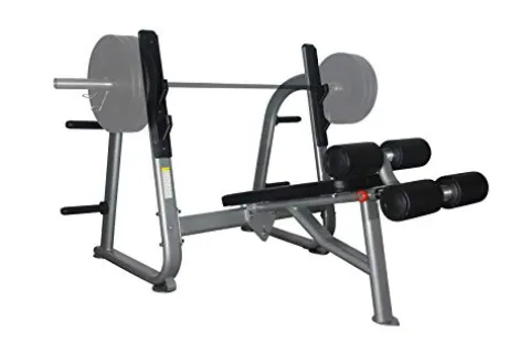 Fitness First Decline Bench Press with Olympic Weight Plate Storage Silver