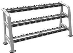 Fitness First Dumbbell Rack Holds 15 Pairs Gray