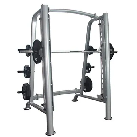 Fitness First Smith Machine with Olympic Weight Plate Storage Silver