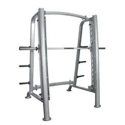 Fitness First Smith Machine with Olympic Weight Plate Storage Silver