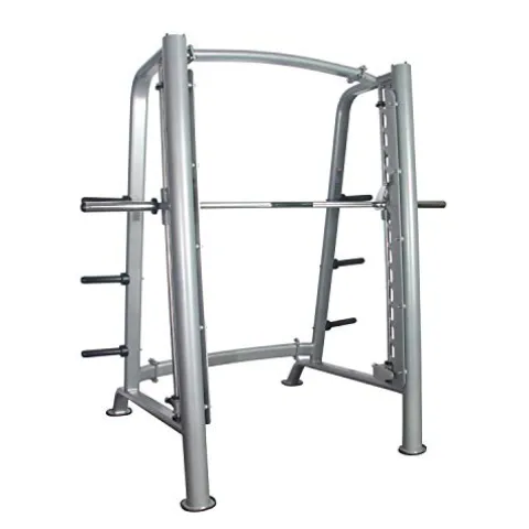 Fitness First Smith Machine with Olympic Weight Plate Storage Silver