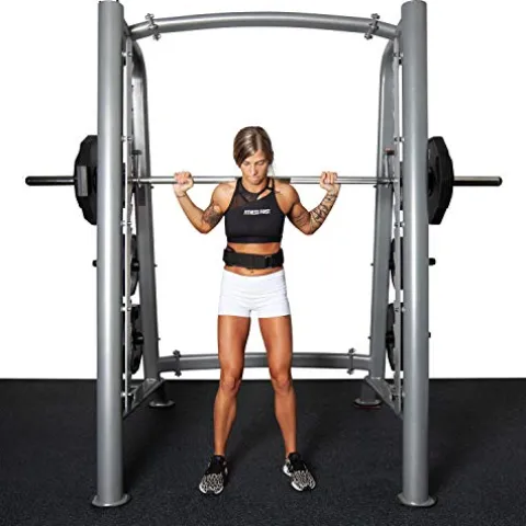 Fitness First Smith Machine with Olympic Weight Plate Storage Silver