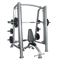 Fitness First Smith Machine with Olympic Weight Plate Storage Silver
