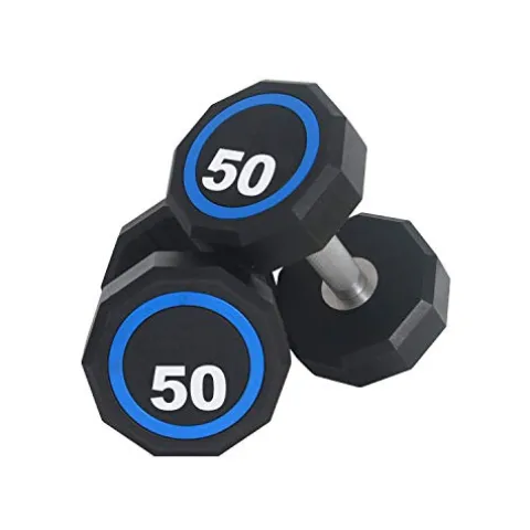 Fitness First Urethane Encased Dumbbell Pairs 65 LBS Black