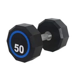 Fitness First Urethane Encased Dumbbells 100lbs Black