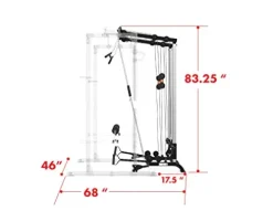 Fitness Reality Cable Cross Over and LAT Pulldown Combo Attachment for Power Cage Grey