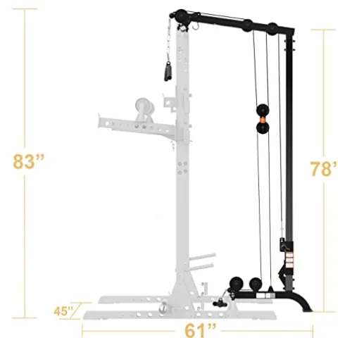 Fitness Reality Universal Olympic LAT Pull Down and Low Row Cable Attachment Grey
