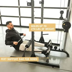 Fitness Reality Universal Olympic LAT Pull Down and Low Row Cable Attachment Grey