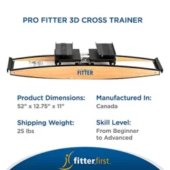 Fitterfirst Pro Fitter Downhill Ski Trainer and 3D Cross Trainer Tan
