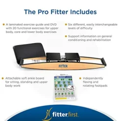Fitterfirst Pro Fitter Downhill Ski Trainer and 3D Cross Trainer Tan