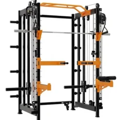 Fitvids Power Rack Home Gym with Pulley System Black