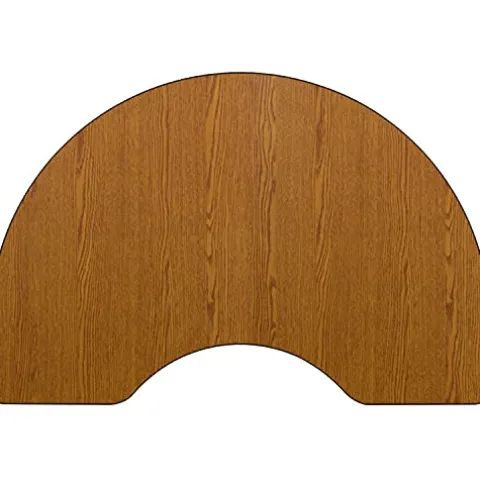 Flash Furniture Wren Mobile Kidney Oak Activity Table Height Adjustable