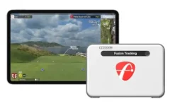 FlightScope Mevo+ Limited Edition Golf Launch Monitor and Simulator with Face Impact | 60 Swing Data Parameters, 17 Ranges, 12 E6 Connect Courses – Pebble Beach, St Andrews