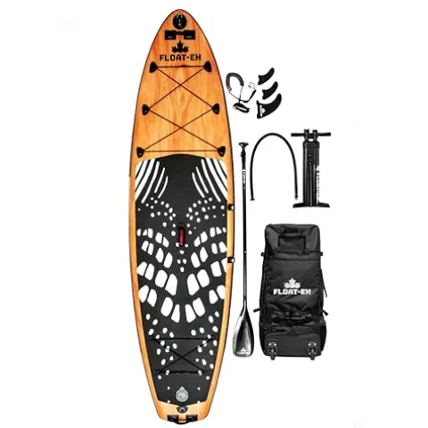 Float-Eh Premium Inflatable Paddle Board 10’6″ Black