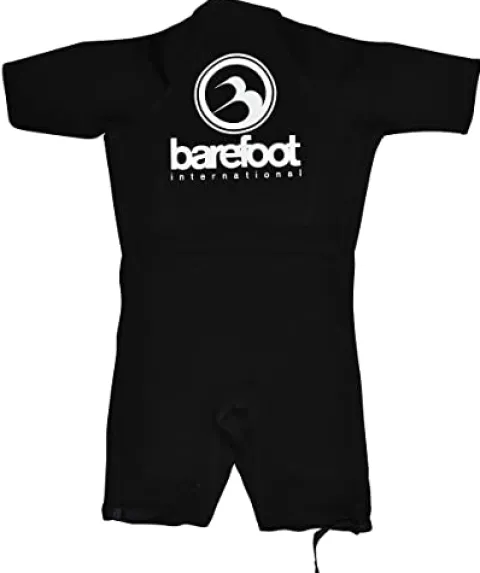 Fly High Barefoot Intl Short Sleeve Wetsuit Black with White Logo Large