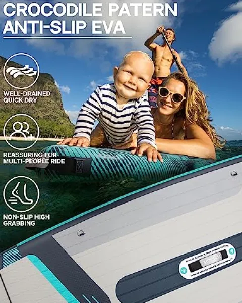 FLYPARK Inflatable Stand Up Paddle Board Ice Fog Green 11’x35”