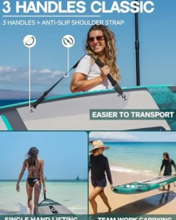 FLYPARK Inflatable Stand Up Paddle Board Ice Fog Green 11’x35”