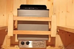 6-Foot Canadian Outdoor Pine Wood 4-Person Barrel Sauna Wet/Dry SPA with 9KW Electric Heater and Lava Rocks