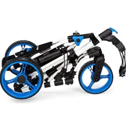 Founders Club Swerve 3 Wheel Push Pull Golf Cart White Blue
