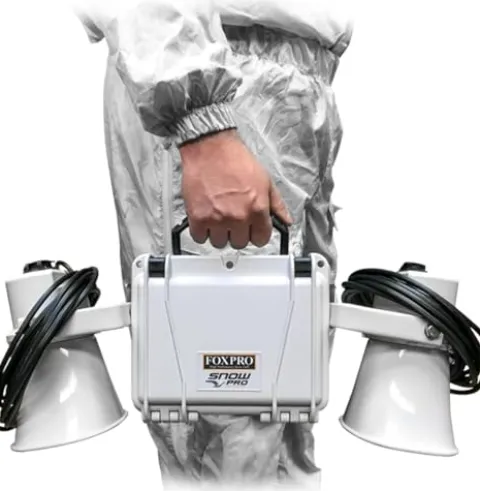FOXPRO Snow Pro Electronic Snow Goose Game Call with 2 External Speakers and Remote White